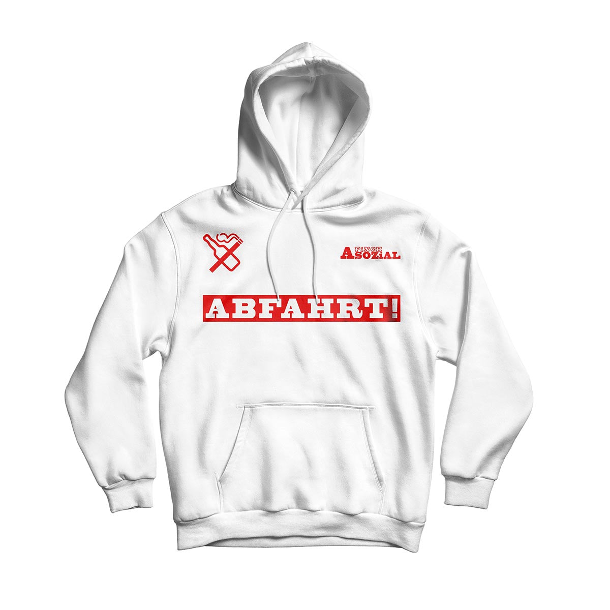 FiNCH ASOZiAL Abfahrt Hoodie Weiß